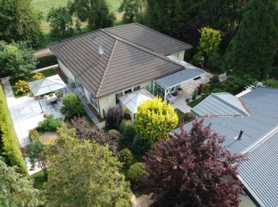 Ferienhaus Blaumond Mit Gartensauna Wandlitz Exterior foto
